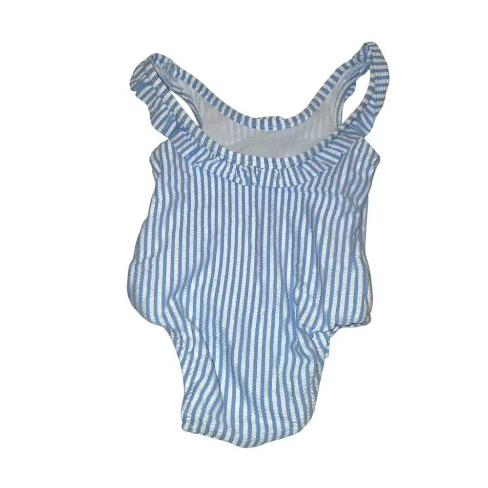EUC Old navy blue/white stripes, nautical, one piece suite size 3-6 mo‎
